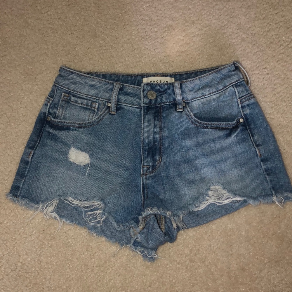High rise jean shorts